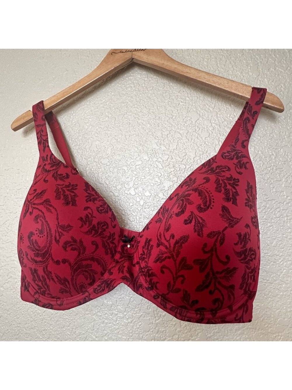 Soma bra 38DDD embraceable full coverage red paisley Valentines Day Love Romance